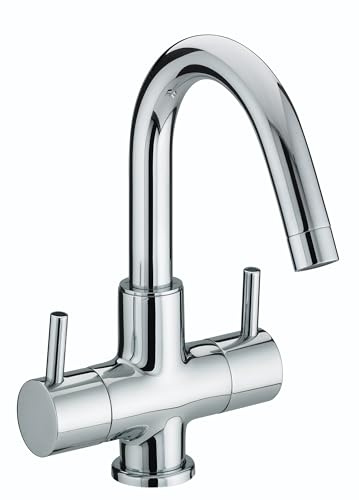 Bristan Prism Bathroom Taps, chrome basin mixer tap | PM BAS2 C, Modern design, Separate hot and cold tap handles, Matching bath taps and showers available, Lifetime Cover