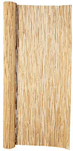 Hiss Reet® Schilf Sichtschutz, Schilfrohrmatte Deluxe I Schilfmatte als Perfekter Windschutz für Balkon, Zaun & Garten I 100x300 cm