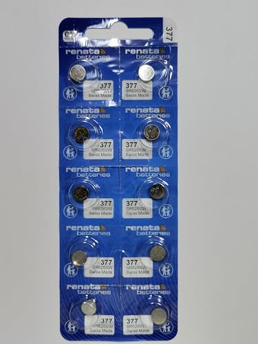 Renata 377 SR626SW 1,55 V Silberoxyd Uhrenbatterie Pack von 10