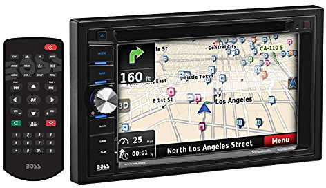 BOSS Audio Systems BV9384NV GPS Navigation - Double Din, Bluetooth Audio and Calling, 6.2 Inch LCD Touchscreen, Built-in Microphone, MP3, CD, DVD, USB, SD, AM/FM Radio Receiver
