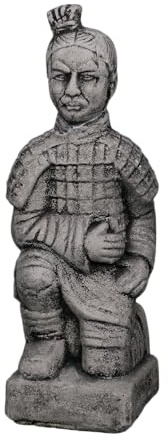 gartendekoparadies.de Figures de Pierre Massive Guerrier Chinois en Terre Cuite en Pierre reconstituée, résistant au Gel (modèle IV)