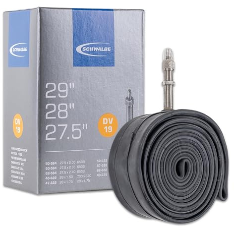 Schwalbe cykelslang DV19 40/62-584/635 EK 40 mm svart, 27,5, 28, 29 tum