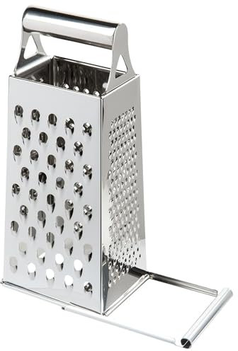 Westmark Grattugia a torre con piattino scorrevole, 4 lame diverse, altezza: 26,4 cm, acciaio inox, Quattro, argento, 11382270