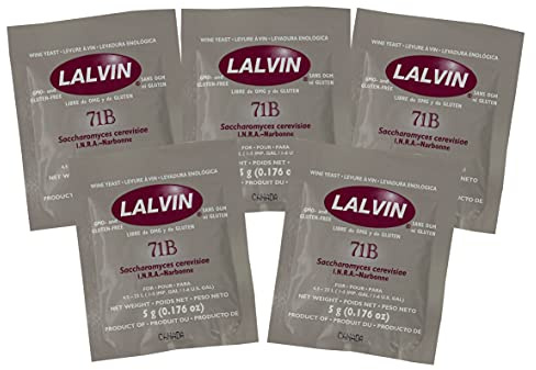 5X Lalvin 71B-1122 Nouveau Style Wine Yeast 5g Homebrew Wine Making 4.5L-23L