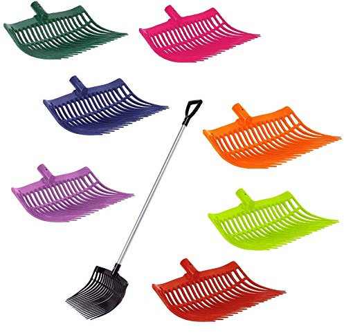 NETPROSHOP Schweden Mistgabel mit Alustiel Leicht und Extrem Robust, Farbe:Blau