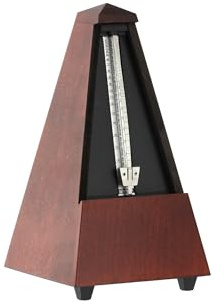 Wittner Metronom Taktell Pyramidenform System Maelzel Serie 800 - Massivholzgehäuse - Ohne Glocke - Mahagonibraun matt - Mechanisch zum Aufziehen - Keine Batterien erforderlich - Made in Germany