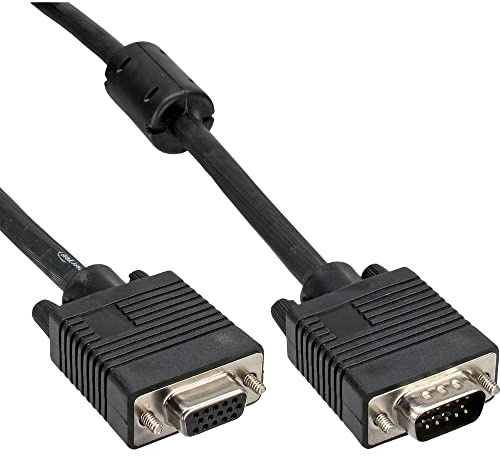 InLine 17711B S-VGA Verlängerung, 15pol HD Stecker / Buchse, schwarz, 15m