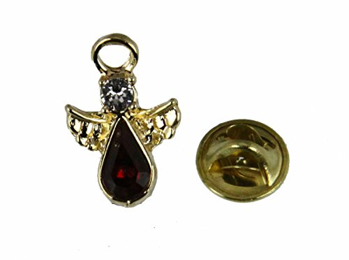 6030577 January Crystal Birth Month Guardian Angel Lapel Pin Brooch Tie Tack