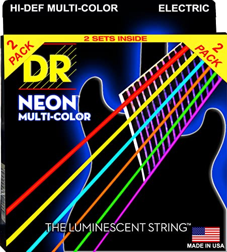 DR Strings Hi-Def Neon Multi NMCE-2/10 – E-Gitarre 2er 10-46