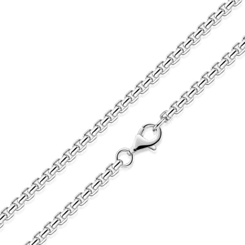 MATERIA by Matthias Wagner Venezianerkette Silber 925 rund gedrückt - 2,5mm Kette in 40-70cm
