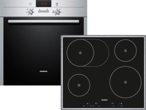 Siemens EQ242E200 Combiné de plaque de cuisson encastrable/A -20% / plaque de cuisson : induction/couleur de la cuisinière : acier inoxydable / 3 extracteurs télescopiques/zone de cuisson à induction