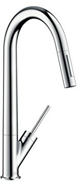 AXOR Starck Einhebel-Küchenarmatur (mit ausziehbarer Brause und Schwenkauslauf) chrom