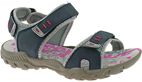 Ladies Summer Shoes and Sandals PDQ - Navy/Grey Synth.Nubuck, Ladies UK 3 / EU 36