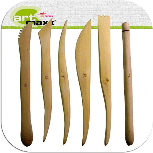 Modellierhölzer Modellierwerkzeug 6 er Set Grundsortiment Länge ca. 15cm