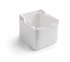 DONREGALOWEB Salero cerámica con Tapa Transparente acrílica 11.5x11.5x11.5 cm (Blanco)