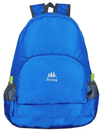 drasawee 25L Super leichte Outdoor Rucksack Wasserdicht Faltbare Reise Rucksack Daypacks Camping Wandern Klettern Trekking Rucksack Turnbeutel Größe L blau