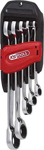 KS Tools 503.4605 GEARplus Ratschenringmaulschlüssel-Satz, umschaltbar, 5-tlg. 8-19mm