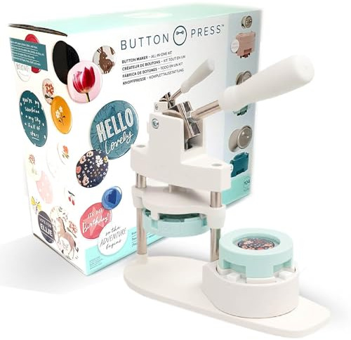 We R Memory Keepers Button Press Bundle-WR661104, White
