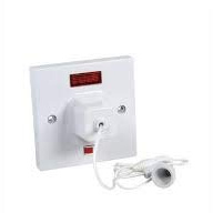 45 Amp Pull Cord Switch with Neon - Shower Switch - White