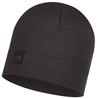 Buff®| Gorro Merino Heavyweight Bufanda Multifuncional 100% Lana Merino, Senderismo, Aire Libre, Sostenible, Ligera, Gruesa, Hombre Mujer Talla única Negro