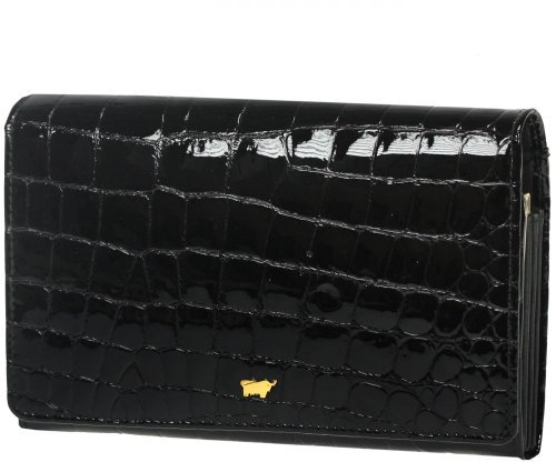 BRAUN BÜFFEL Glanzkroko Bügelbörse Leder 17 cm