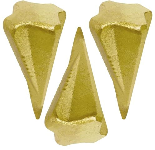 SPARES2GO Diamond Shape Log Splitter Wood Wedge (Pack of 3)