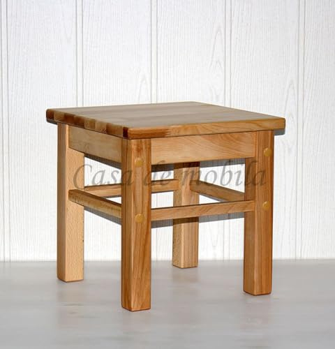 CASA Hocker Kinderhocker Anton 32x32x32cm Kernbuche massiv Natur geölt