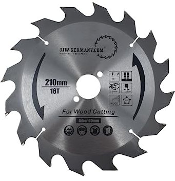 jjw-germany HM – Sägeblatt Sägeblatt 210 x 2,6 x 30 Z= 16 Wechselzahn f. Holz speziell für Festo Festool TS75