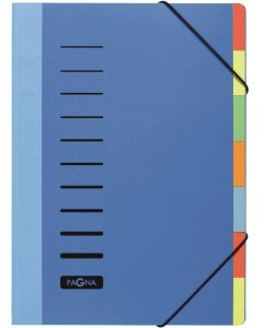 Pagna Ordnungsmappe A4 7 Fächer blau