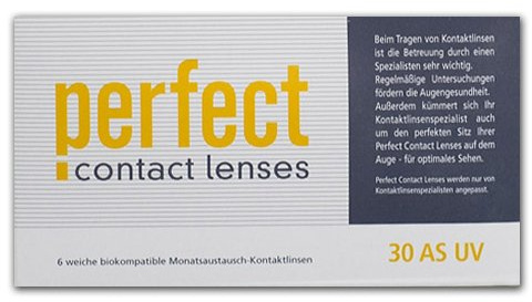 Perfect 30 AS UV Monatslinsen weich, 6 Stück / BC 8.60 mm / DIA 14.20 mm / -3.75 Dioptrien