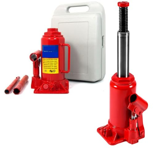 10 Ton Hydraulic Bottle Jack - Lifting Stand, Lift Car Boat Caravan | Heavy Duty Mechanics Garage Tool Ten Tonne, Vehicle Lifter Ramp, Automotive, Multi Use