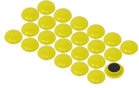first4magnets F4 M30ND2-BLACK-2 ad alta potenza bacheca magnetica, colore: nero (Confezione da 2) p, Yellow, 40 mm diametro x 8 mm alto