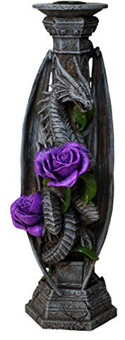 Nemesis Now Anne Stokes Bougeoir en résine Gris Taille Unique 25 cm