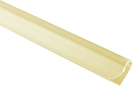 jarolift Befestigungsclips Klemmschienen für PVC Sichtschutzstreifen, Fester Halt, aus Kunststoff, 25er-Set, 15 x 190 x 8 mm, Creme