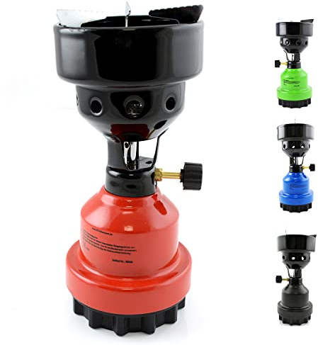 nean moderner Gas Campingkocher für Gaskartuschen/Stechkartuschen Gaskocher Gasbrenner Shishabrenner Shisha Kohleanzünder Anzünder Brenner Kartuschenkocher (Rot)
