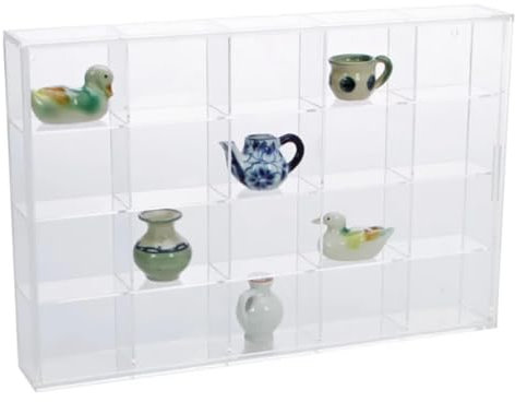 Safe 5257 Klein-Vitrine aus Acryl-Glas mit Schiebetür I 20 Fächer à 57 x 47 x 42 mm
