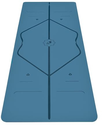 Tappetino yoga originale Liforme - Borsa yoga inclusa - Sistema di allineamento brevettato, presa da guerriero, antiscivolo, resistente al sudore, lungo, largo, spesso 4,2 mm per il massimo comfort