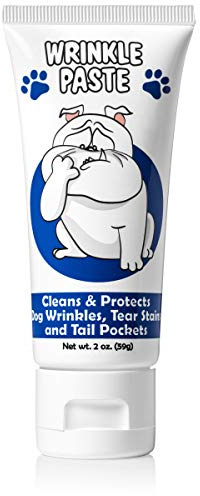 Squishface Wrinkle Paste - Bulldog, French Bulldog, Pug, English Bulldog – Cleans Wrinkles, Tear Stain, Tail Pockets, and Paws – Anti-Itch Tear Stain Remover & Bulldog Wrinkle Cream, 2 Oz.