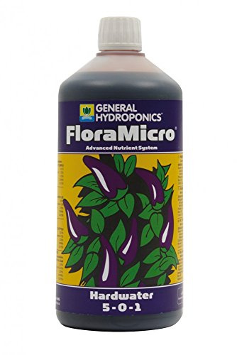 GHE Flora Micro Hard Water 1 litro idroponica Fertilizzante - Hydroponic Fertilizer
