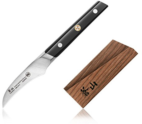 Cangshan TC Series 1020960 Swedish 14C28N Steel Forged 2.75-Inch Peeling Knife and Wood Sheath Set