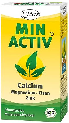 Minactiv® - basisches Mineralstoffpulver, Bio, 250 g • pflanzliches Calcium für die Knochen • Magnesium für Muskeln & Nerven • Zink für den Säure-Basen-Haushalt • Eisen für die Blutbildung • Selen