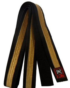 Budogürtel schwarz, Goldener Mittelstreifen