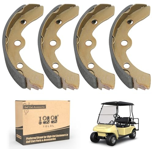 10L0L Golf Cart Brake Shoes for Club Car DS & Carryall 1981-1994 OEM 101146302 101880701, EZGO XI-Serial 1983-1986, Yamaha G1 1978-1980, H/D & Columbia Par Car