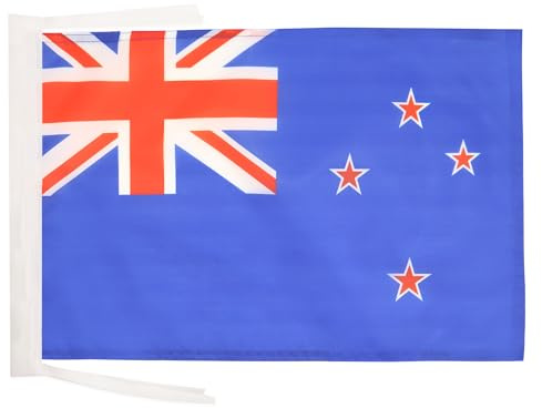AZ FLAG Flagge Neuseeland 45x30 cm Polyester 100D Kordeln | Für innen und außen Neuseeländische dekorative Flagge New Zealand doppelte Nähte und verstärkte Kanten mit Schnüre