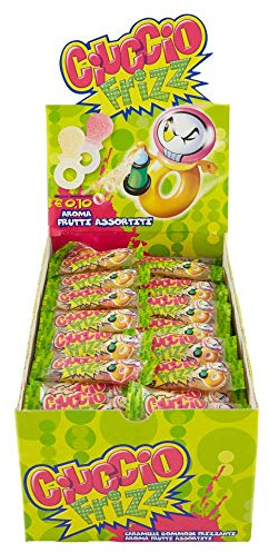 Gelco Ciuccio Frizz Caramelle Gommose Frizzanti, Gusto Frutti Assortiti, 150 Monopezzi, Ottimo per Feste per Bambini