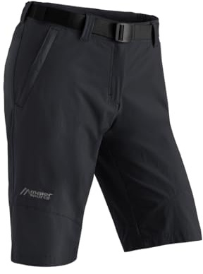 maier sports Lawa, Women's Short Hiking Trousers, Water-Repellent Bermuda Shorts for Trekking and Hiking, PFC-Free, mSTRETCH pro 4 & dryprotec Black