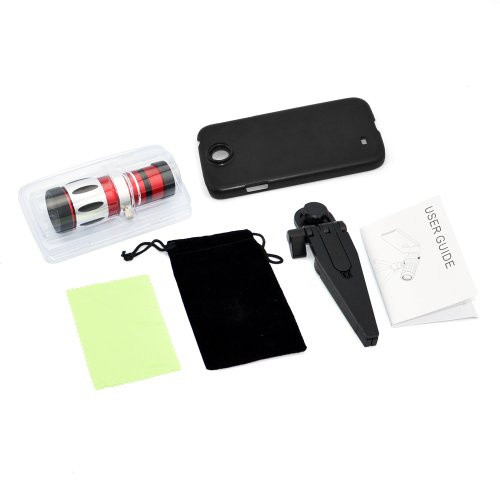 Zoom Apexel 12,5x optique téléobjectif Métal / télescope lentille avec trépied + Back Cover pour Samsung Galaxy i9500 S4