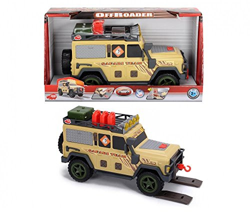 Dickie Toys Safari Team Toy Jeep | detailed Offroader with Winch, Lights, Sounds & Fun Accessories | for Ages 3+