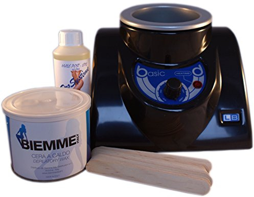 EPILWAX Wachs-Set komplett mit Warmwachs abziehbar ohne Streifen im 400 ml Glas 1570 g