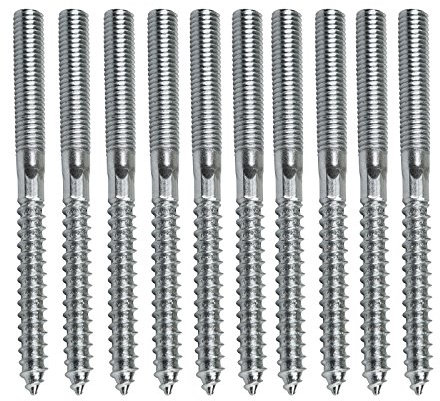 Stabilo-Sanitaer 10x Stockschrauben M10 x 200 mm Schraubstifte Gewindestifte verzinkt Doppelgewindeschrauben Rohrschellen Befestigungsmaterial Montagematerial